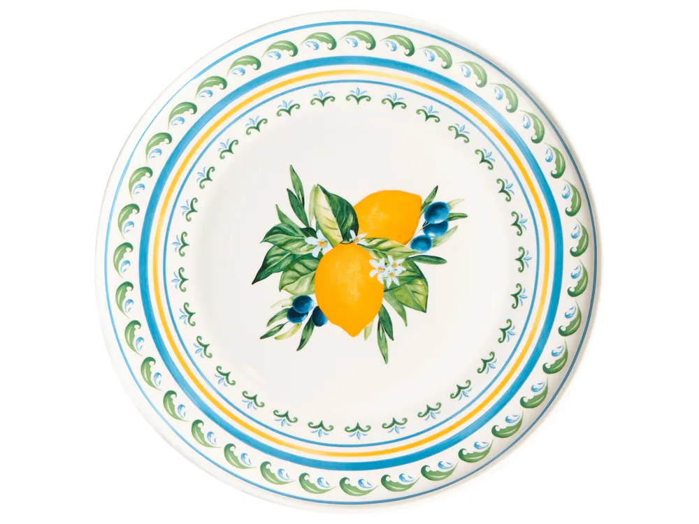 Set of 24 Dinnerware TARRAGON Porcelain White/ Green_1069205