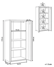 Büroschrank VARNA Metall Rot_783859