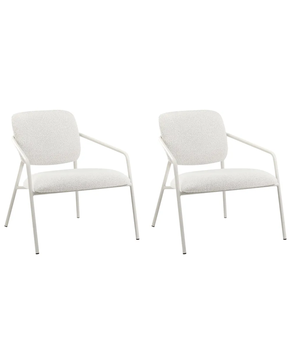 Set of 2 Armchairs LOA Fabric Off-White_1012529