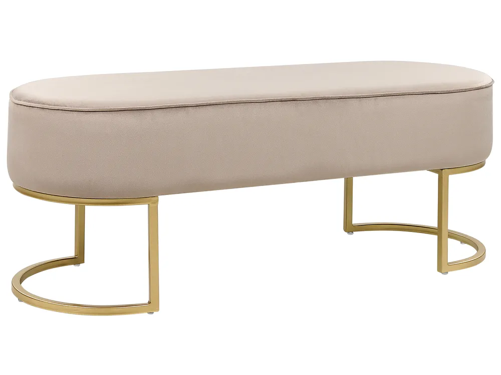 Polsterbank MILRY Samtstoff Beige
