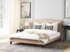 Bett mit Lattenrost Stoff MONTPELLIER 180 x 200 cm Beige