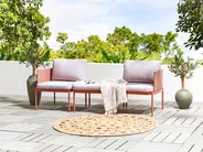 Ensemble de salon de jardin avec table 2 places TERRACINA Métal Orange_826664