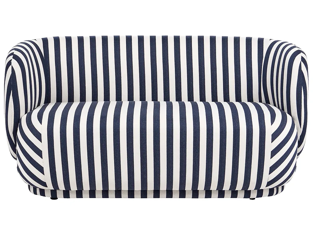 Sofa 3 Seater MELLOSA Fabric Off-White/Blue