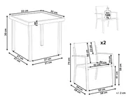 Bistro Set TAVOLETO Metal Grey_1045236