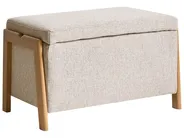 Polsterbank mit Stauraum EDLAND Stoff Beige_1038275