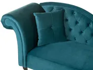 Left-Hand Chaise Longue LATTES Velvet Teal_738676