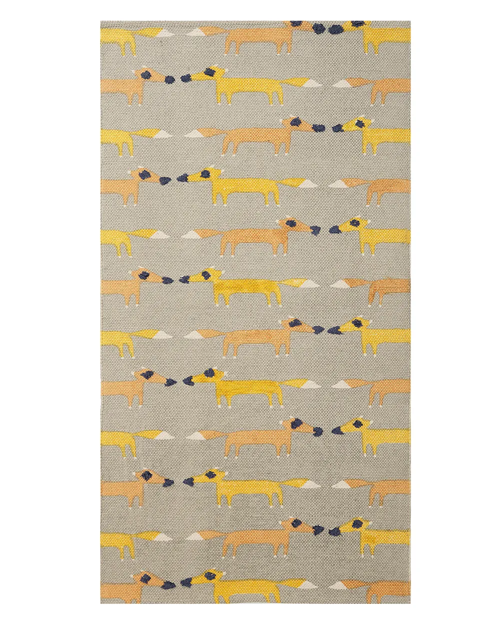 Kinderteppich BANKGO Grau 80 x 150 cm Baumwolle