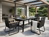 Gartenmöbel Set 4-Sitzer CANETTO inkl. Kissen Metall Schwarz