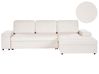 Eckschlafsofa 3-Sitzer HRISEY mit Stauraum Bouclé Weiß linksseitig