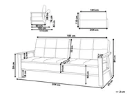 Schlafsofa 3-Sitzer TJORN Stoff Dunkelgrau_813516