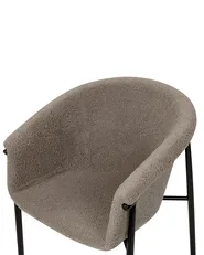 Set of 2 Dining Chairs AMES Boucle Taupe_887223