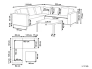 Garten Ecksofa mit Tisch 5-Sitzer BELIZE modular Beige linksseitig_754187