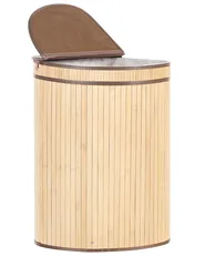 Laundry Basket BADULLA Bamboo Light Brown 57 L_849188