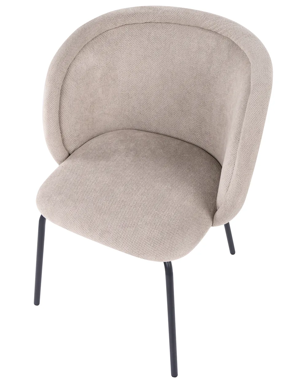 Set of 2 Dining Chairs SARASOTA Fabric Taupe_1055488