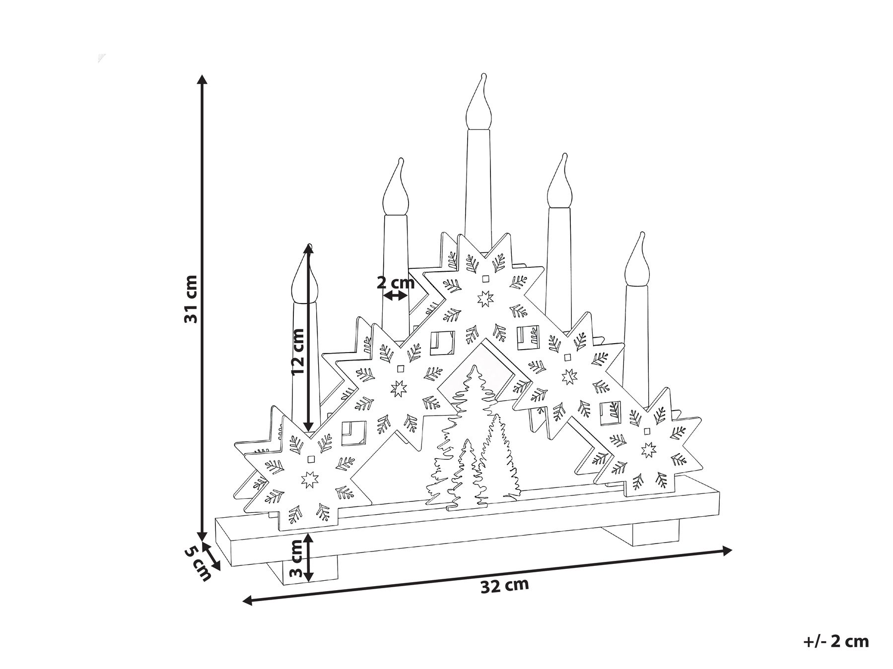 Weihnachtsdekoration BILLAN LED Weiß_1020575
