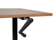 Schreibtisch manuell höhenverstellbar DESTINAS 120 cm 72 cm Braun / Schwarz_899138
