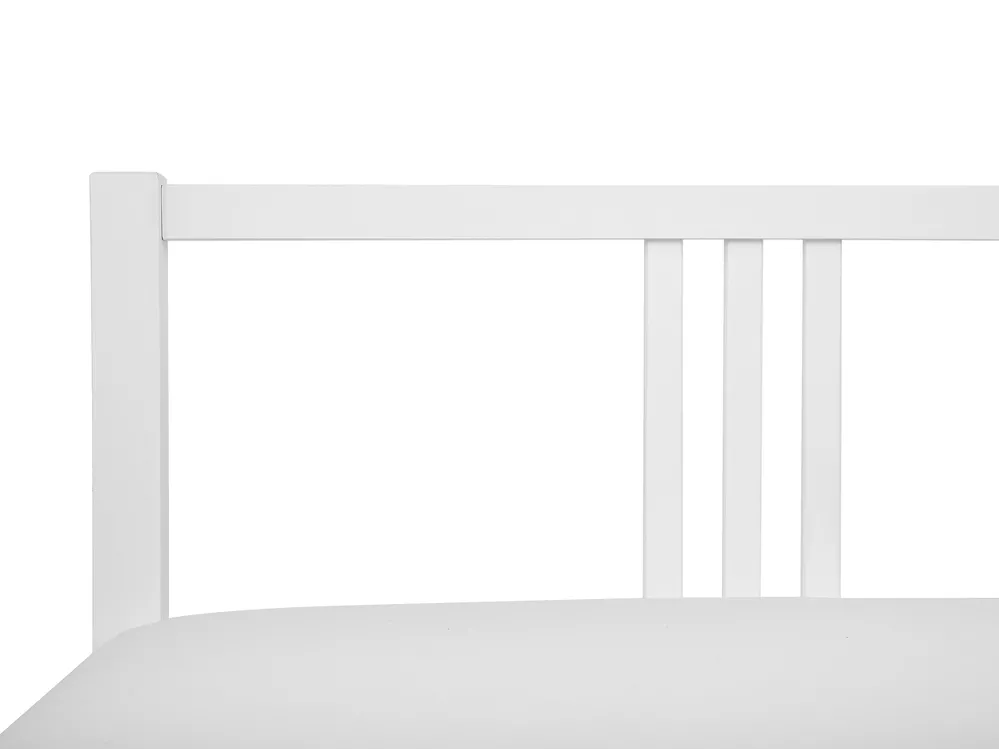 Bed Pine Wood VANNES 140 x 200 cm (EU Double) White_752630
