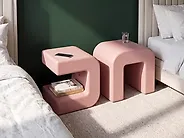 Set of 2 Side Tables MOZIA Pink_1166113