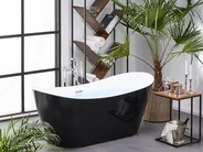 Freistehende Badewanne ANTIGUA 160 x 76 cm Schwarz_797656