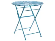 Bistro-Set mit Bank PAVIA Metall Blau_1046336