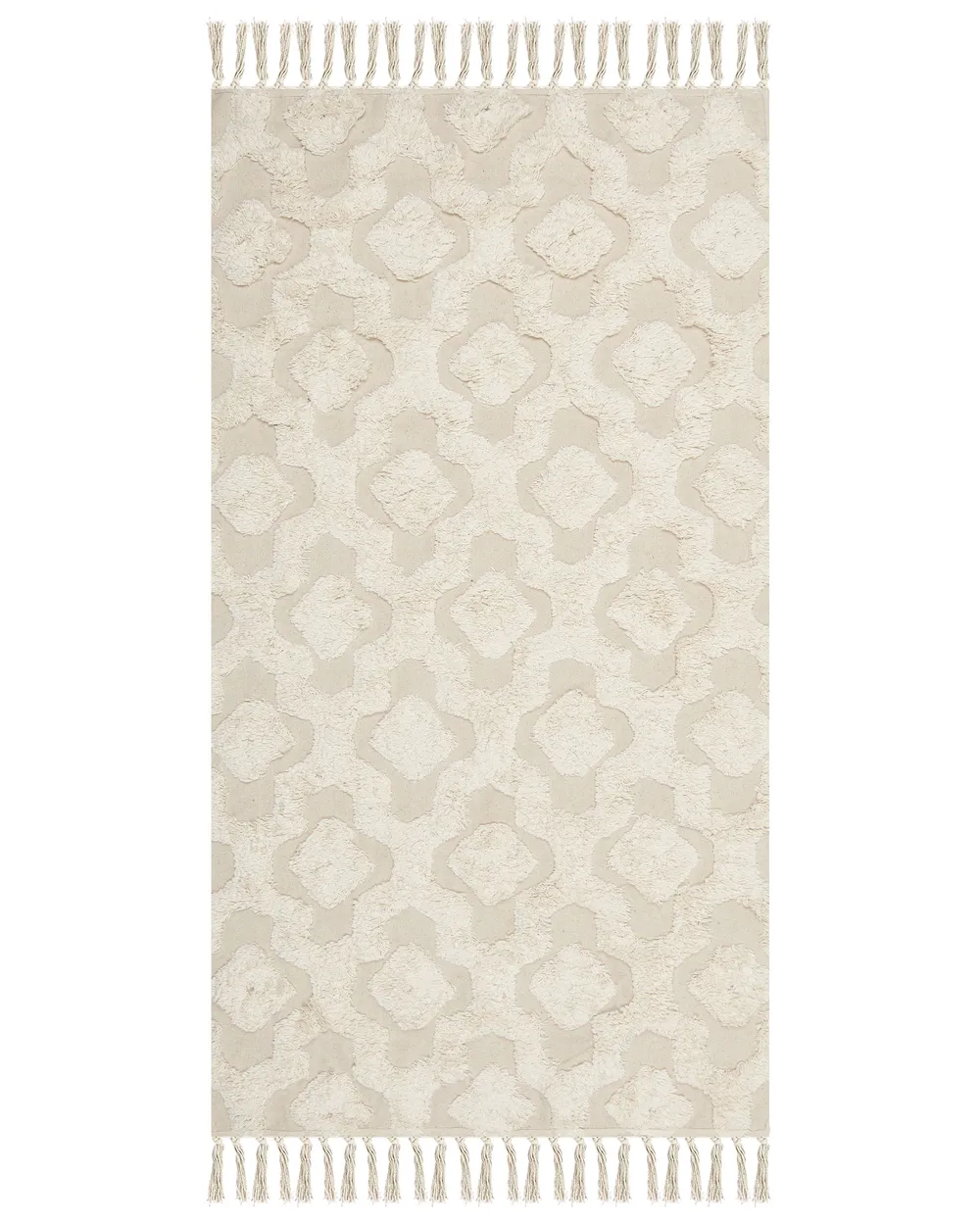 Teppich AKSARAY Beige 80 x 150 cm Baumwolle_849104