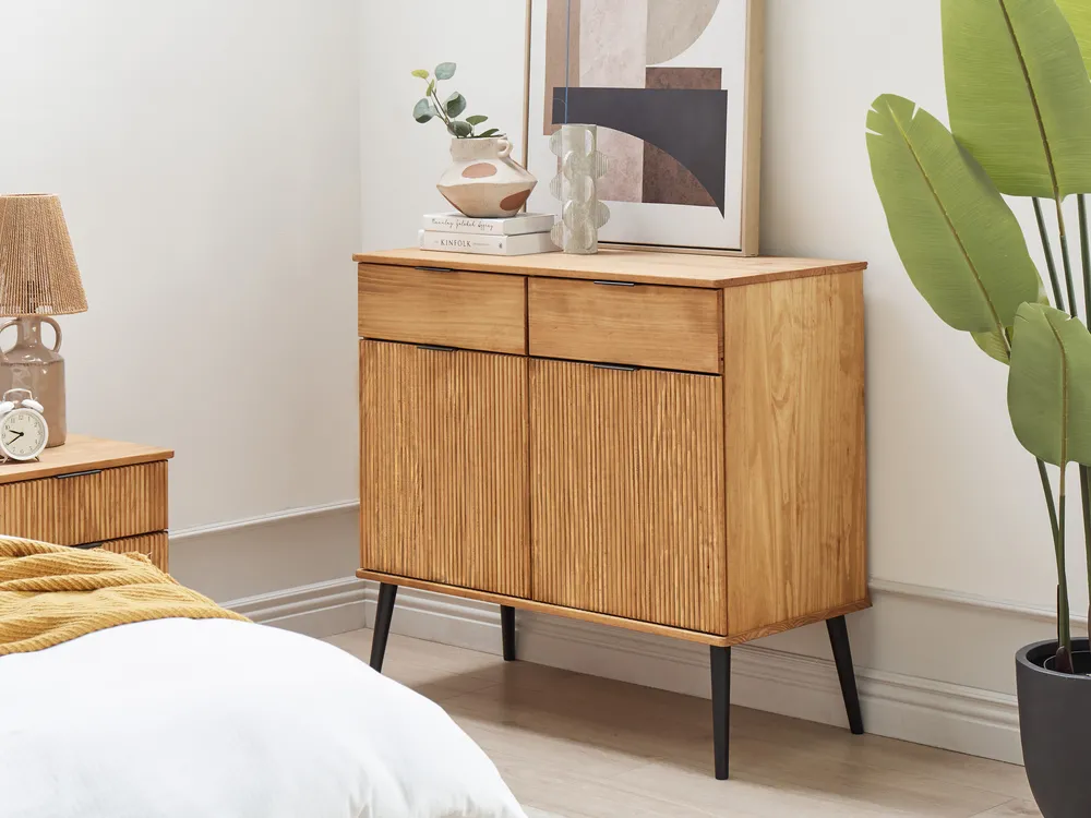 Sideboard mit 2 Türen TIMMINS Kiefernholz Braun