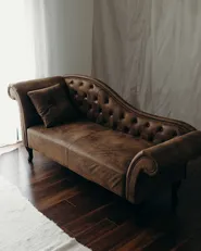 Left-Hand Chaise Longue LATTES Faux Suede Light Brown_940029