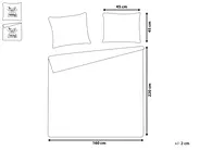 Tagesdecke mit Kissen RUDKHAN 160 x 220 cm Cremeweiß_821923