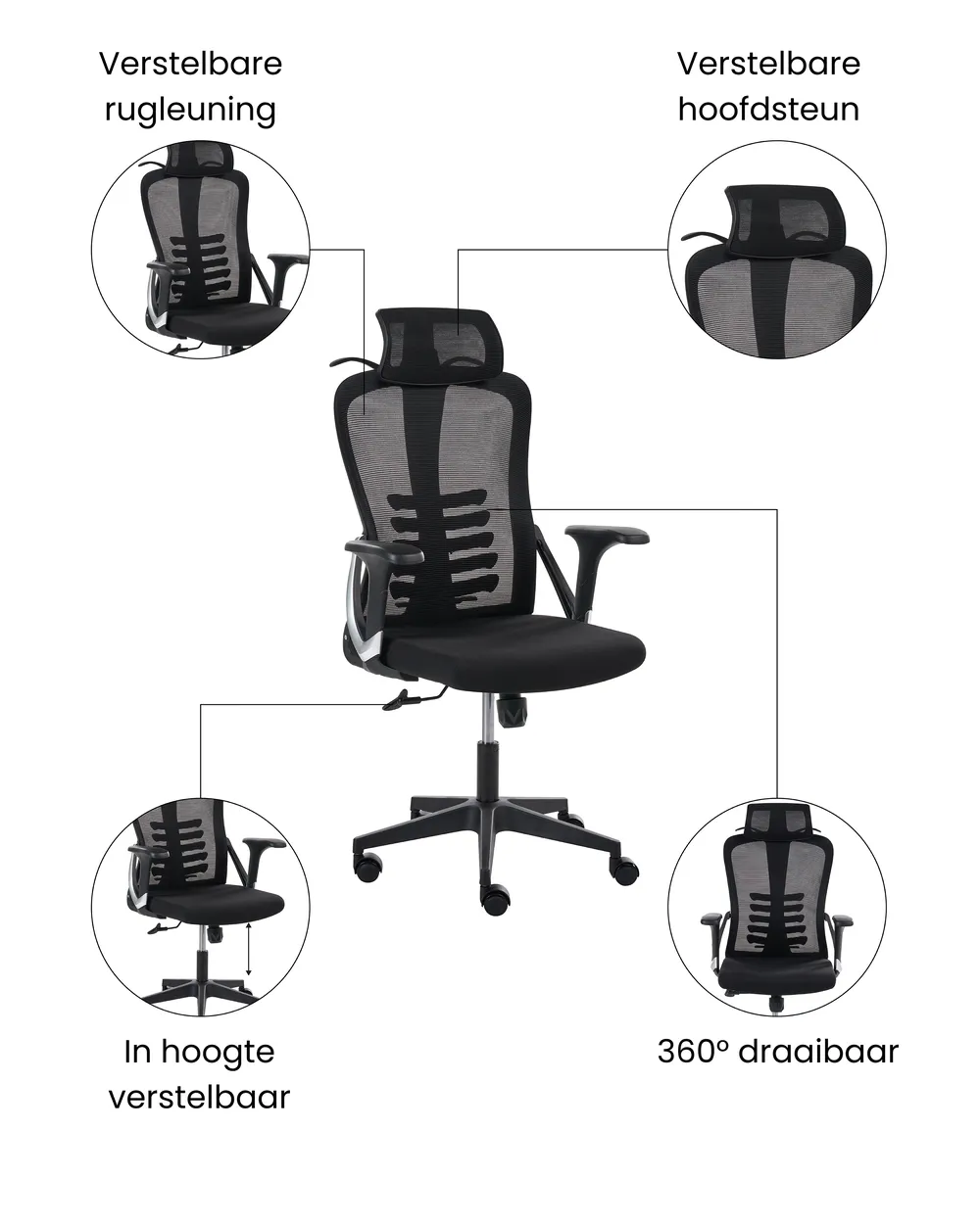 Bureaustoel ERGONOX Zwart_1071050