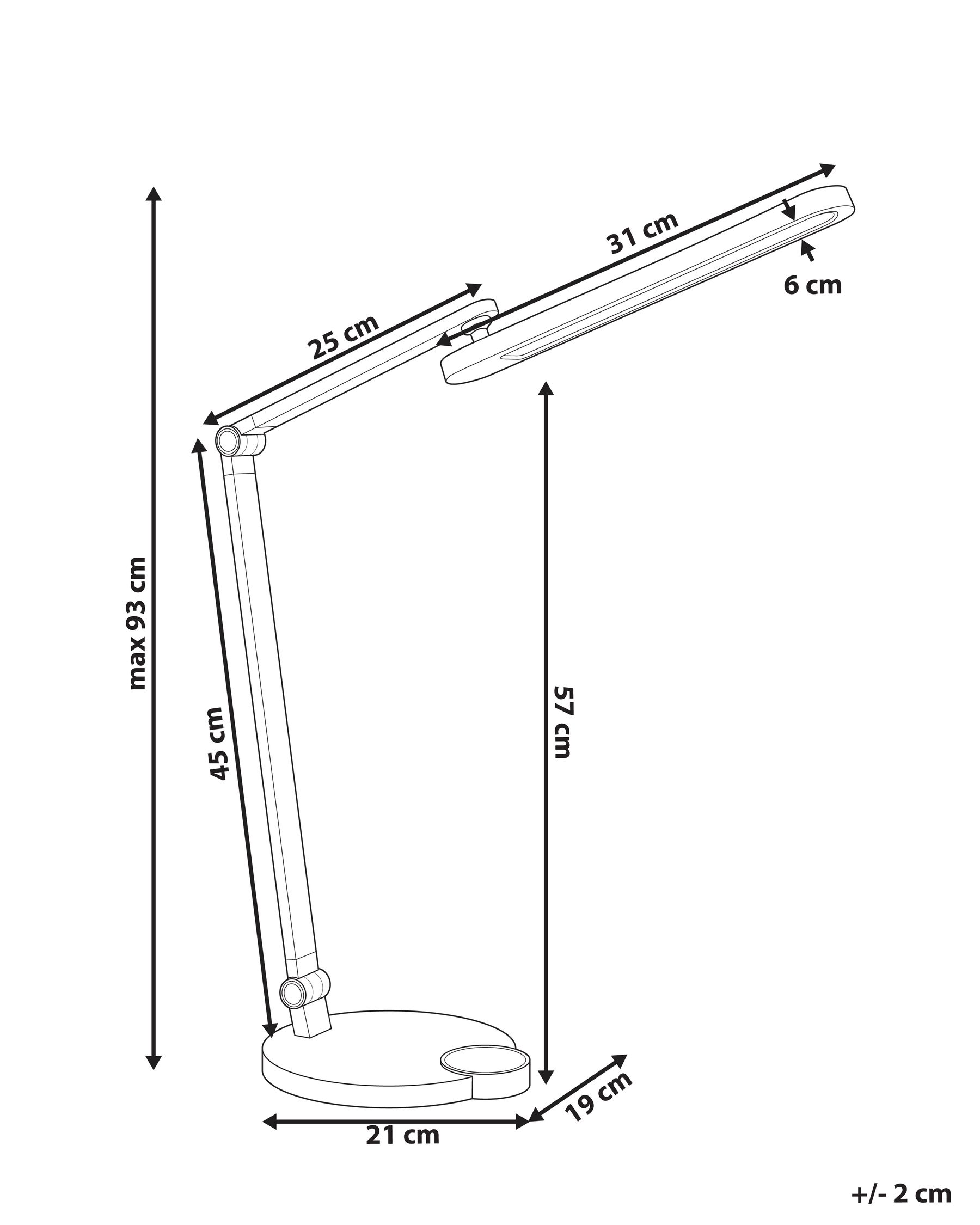 LED Schreibtischlampe CAROY mit kabellosem Ladegerät Schwarz_1018878