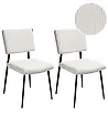 Esszimmerstuhl 2er Set STURGIS Cord Cremeweiß