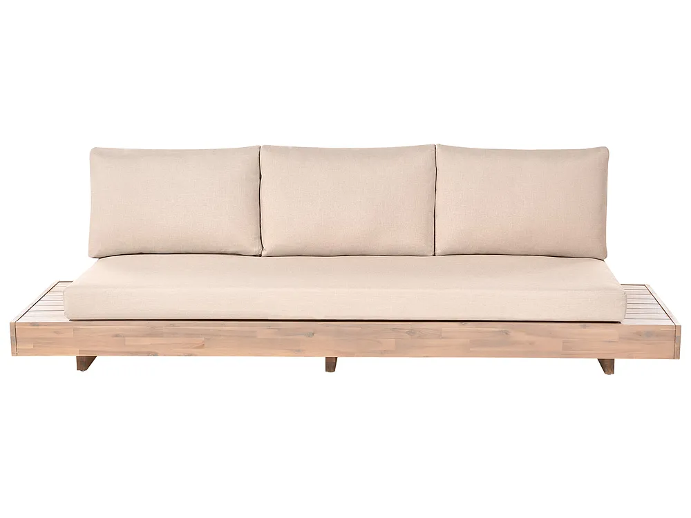 Lounge Set mit Tisch 5-Sitzer MARETTIMO zertifiziertes Akazienholz Beige_1154143
