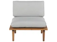 Lounge Set mit Tisch 2-Sitzer FRASCATI modular zertifiziertes Akazienholz Hellgrau_718956