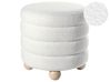 Pouf CHILLY Bouclé Cremeweiß