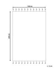 Teppich ERAY Hellbeige 140 x 200 cm Baumwolle_843977
