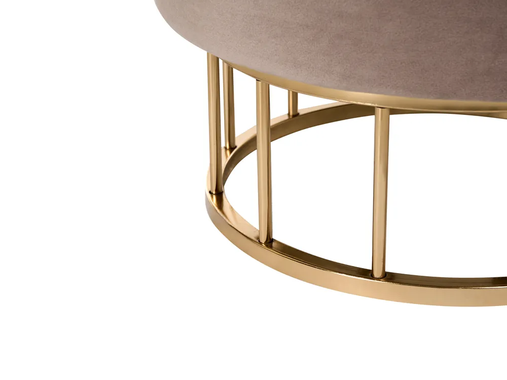 Pouf mit Stauraum ELGIN Samtstoff Taupe_1026971