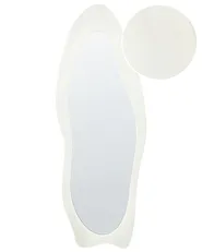 Wandspiegel REIGNY 57 cm 160 cm Samtstoff Weiß_903911