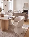Esszimmerstuhl drehbar RYGGA Stoff Hellbeige