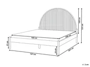 Bett mit Lattenrost Kiefernholz MASCORTEL 160 x 200 cm Hellbraun_1079532