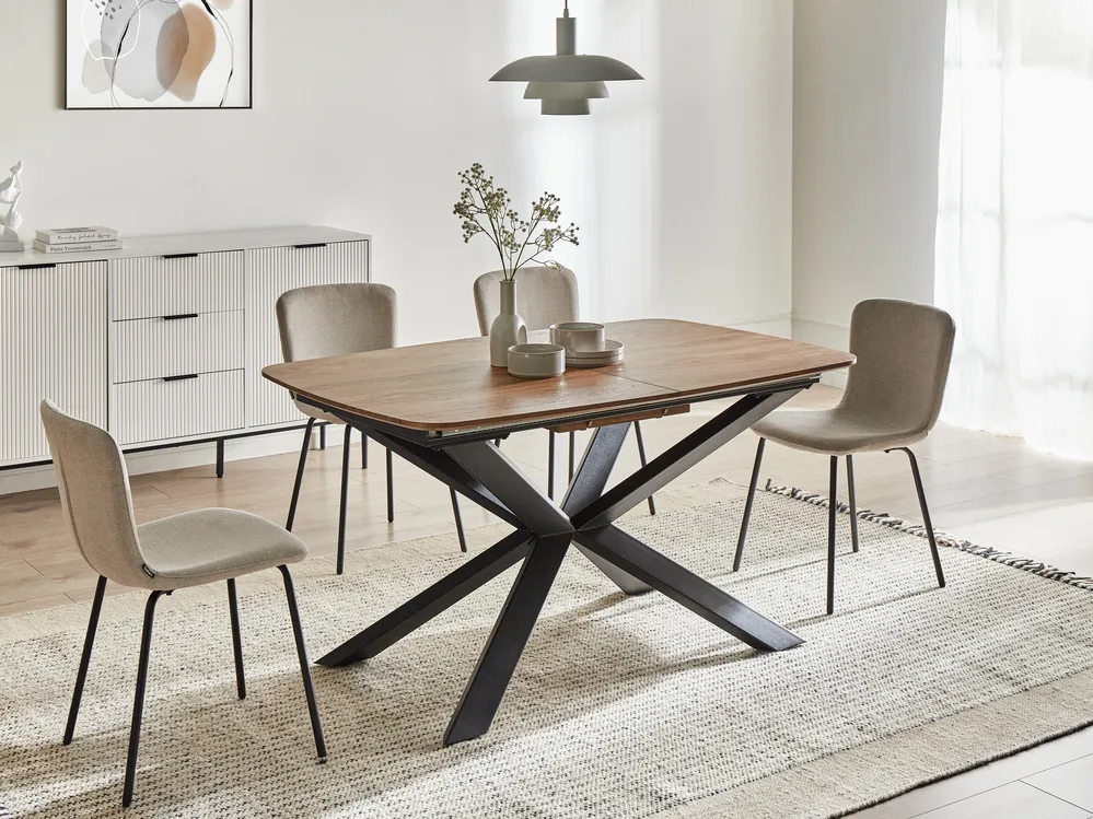 Ausziehbarer Esstisch GAIRDNER Braun 140/180 cm 90 cm_1029157
