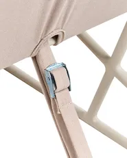 Stuhl mit Sitzkissen PONTE Metall Hellbeige_1013297