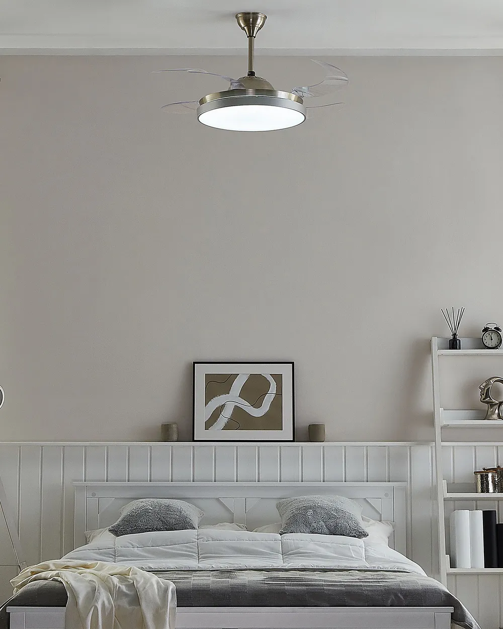 Deckenventilator mit Licht IBAR mit Fernbedienung LED Transparent