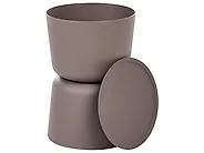 Set van 2 bijzettafels ATACAMA 32/40 cm 32/40 cm Bruin Beige_1172085