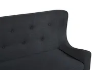 Dining Bench 2 Seater SKIBBY Fabric Black_793463