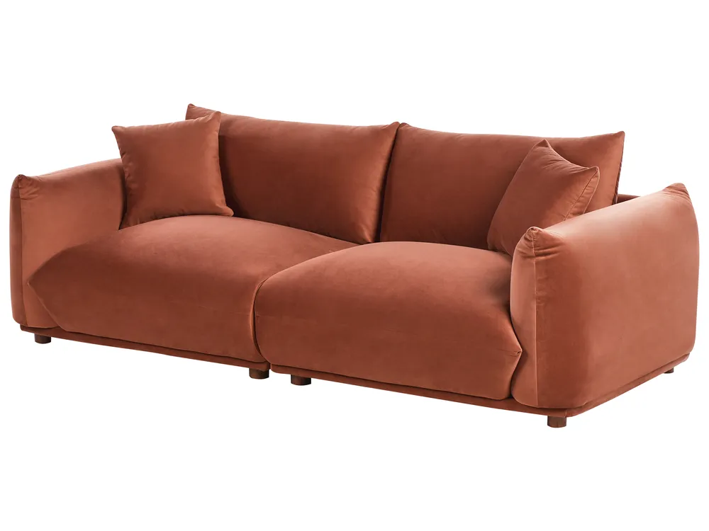 Sofa Set 5-Sitzer LUVOS Samtstoff Goldbraun_972147