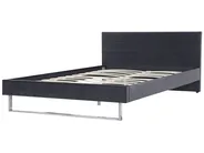 Bett mit Lattenrost Samtstoff BELLOU 180 x 200 cm Dunkelgrau_777609