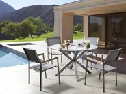 Gartenmöbel Set 4-Sitzer MALETTO/GROSSETO Edelstahl Silber_956934