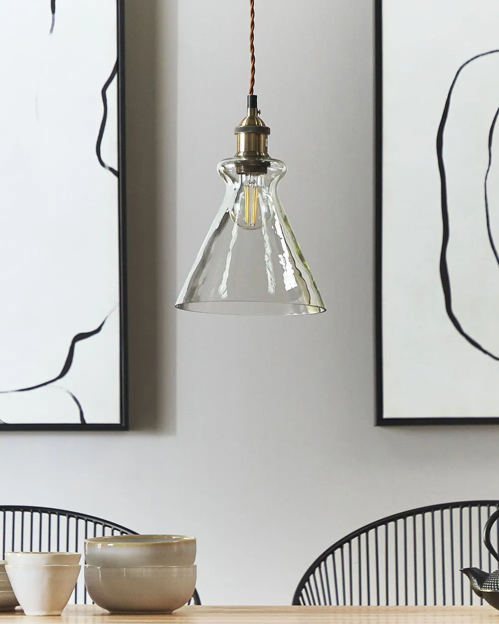 Pendant Lamp BERGANTES Glass Transparent_809949