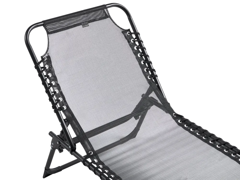 Sonnenliege AMBATO mit Relaxfunktion Metall Schwarz_1056009