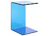 Beistelltisch LOURDES Sicherheitsglas Blau